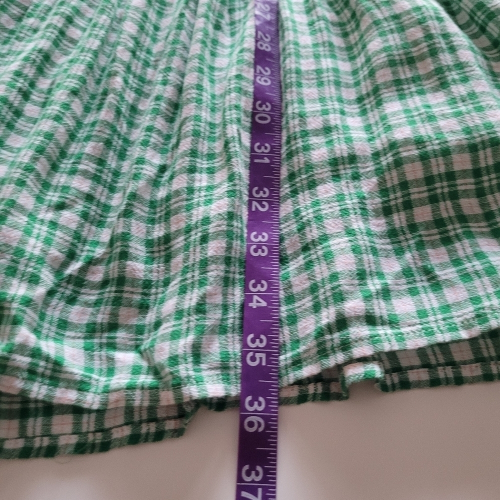 Rails Ari green plaid linen drop waist dress - Picture 6 of 9